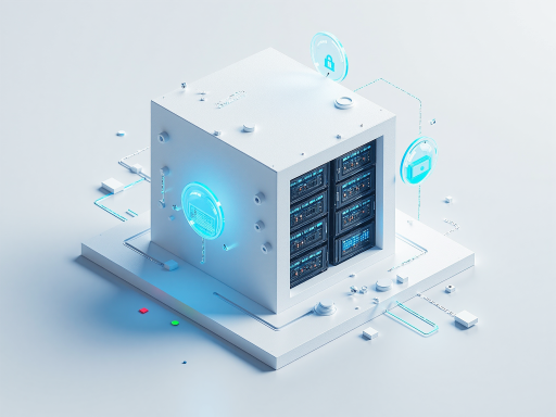 AI大模型中转服务解决方案，展示服务器集群和网络连接示意图，蓝色科技背景，明亮现代风格